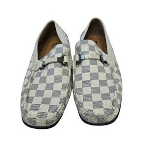 Faranzi Shoes Mens Size 12 Slip On Loafers Checkered Roman Stripe Casual Comfort